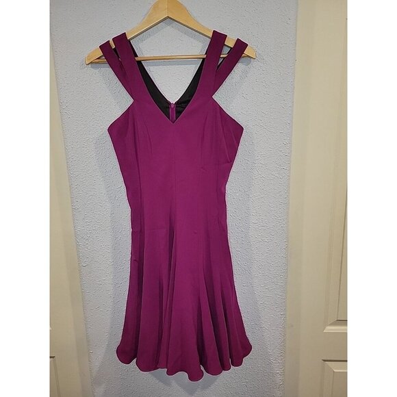 Women's Jay Godfrey Fuscia Purple Dress Mini Strappy Size 6 - Picture 2 of 7
